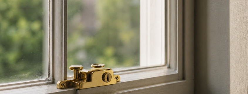 wooden window lock